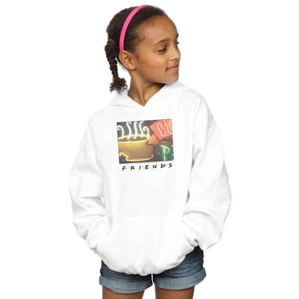 Friends Girls Central Perk Homage Hoodie 5-6 år Vit White 5-6 Years