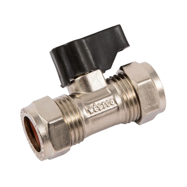 Securplumb Handtag Metall Avstängningsventil 15mm Krom Chrome 15mm