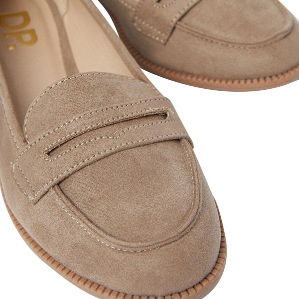 Dorothy Perkins Dam/Damskor Lara Penny Wide Loafers 4 UK Natu Natural Black 4 UK