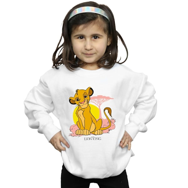 Disney Girls The Lion King Simba Pastel Sweatshirt 9-11 år W White 9-11 Years