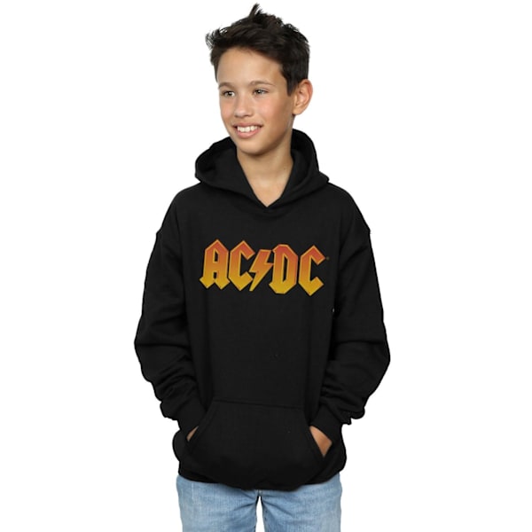 AC/DC Boys Fire Logo Hoodie 9-11 år Svart Black 9-11 Years