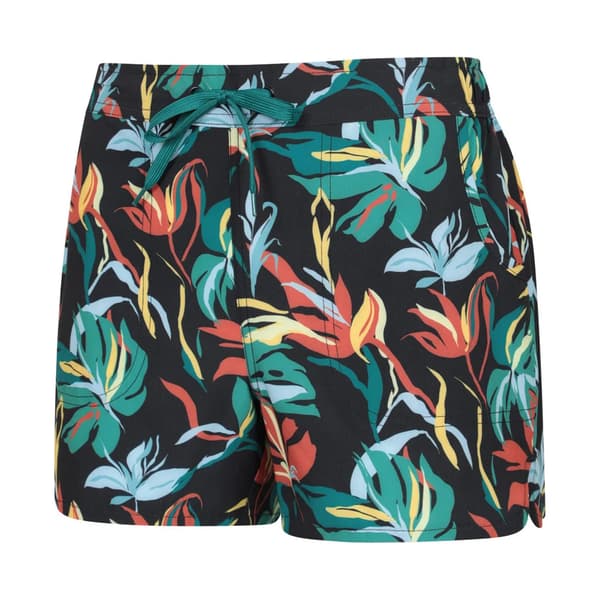 Mountain Warehouse Dam/Dam Mönstrade Stretch Flowers Boardshorts Black 10 UK