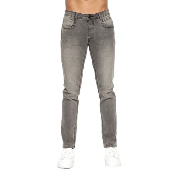 Crosshatch Sheldons Slim Jeans för män 40S Ljusgrå Light Grey 40S