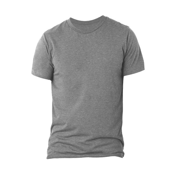 Canvas Triblend T-shirt med rund hals/kortärmad herr T-shirt X Brown Triblend XS