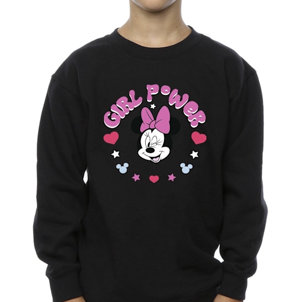 Disney Boys Minnie Mouse Girl Power Sweatshirt 12-13 år Svart Black 12-13 Years