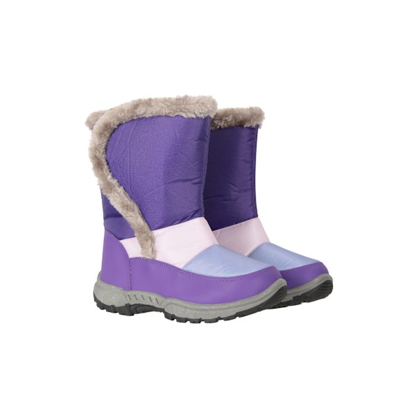 Mountain Warehouse Barnens/Barn Caribou Adaptive Snow Boots 3 Purple 3 UK