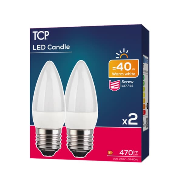 TCP LED-kronljuslampa (2-pack) One Size Vit White One Size