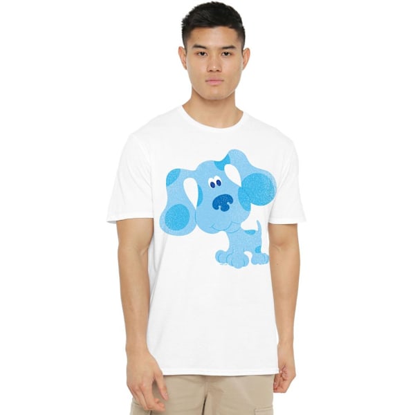 Blue´s Clues Herr Blå Kram T-Shirt 4XL Vit White 4XL
