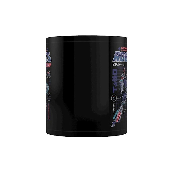 Ilustrata Videospel Robotar Serie N Mugg One Size Svart/Blå Black/Blue One Size