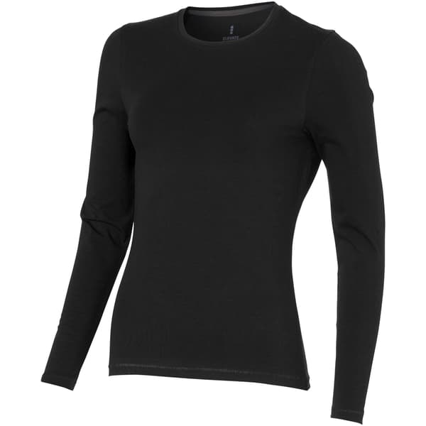 Elevate Dam/Kvinnor Ponoka Långärmad T-shirt XL Solid Black Solid Black XL