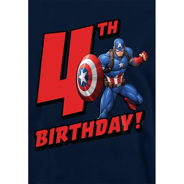 Captain America Barn/Barn Pull Over 4-årsdag Huvtröja 7- Navy 7-8 Years