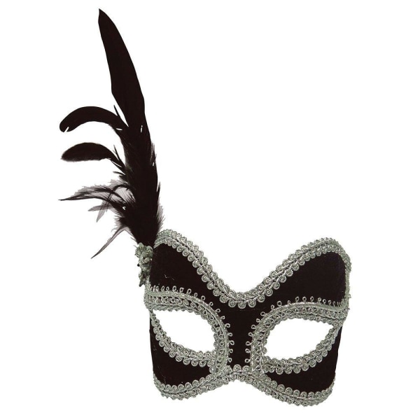 Bristol Novelty Black/Silver Eye Mask One Size Black/Silver Black/Silver One Size