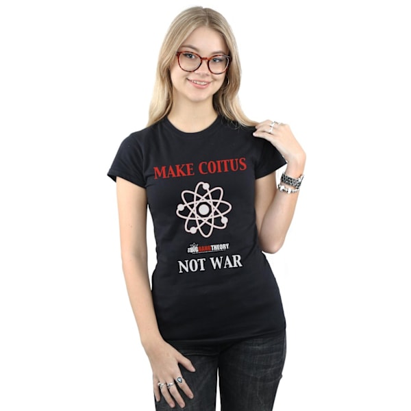 The Big Bang Theory Dam/Damer Make Coitus Not War Bomull T- Black XXL