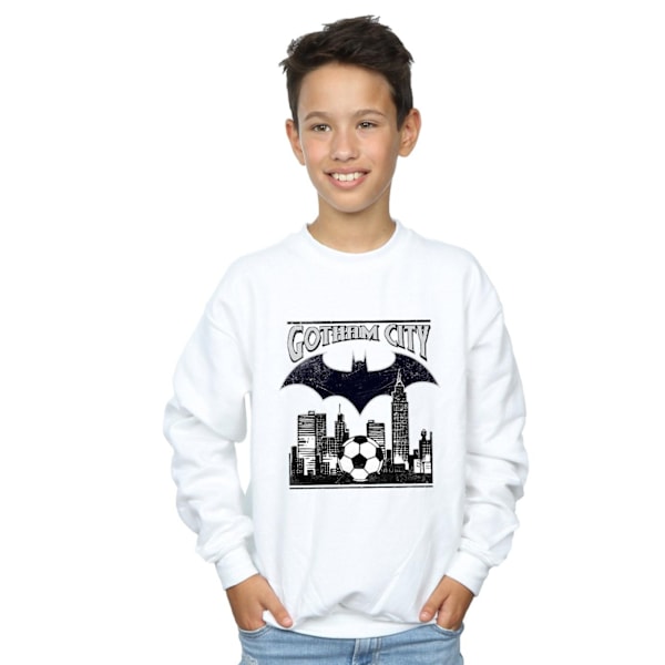DC Comics Boys Batman Football Gotham City Sweatshirt 9-11 år White 9-11 Years