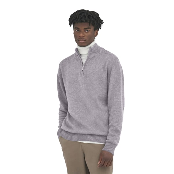 Ecologie Unisex Adult Wakhan Stickad Quarter Zip Sweatshirt XL Heather Grey XL