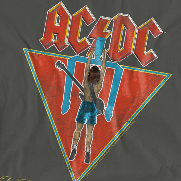 AC/DC Unisex Vuxen Flick of the Switch T-Shirt XL Kolgrå Charcoal XL