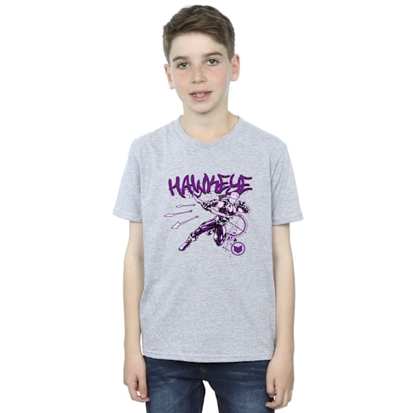 Marvel Boys Hawkeye Shoots T-Shirt 7-8 år Sports Grey Sports Grey 7-8 Years