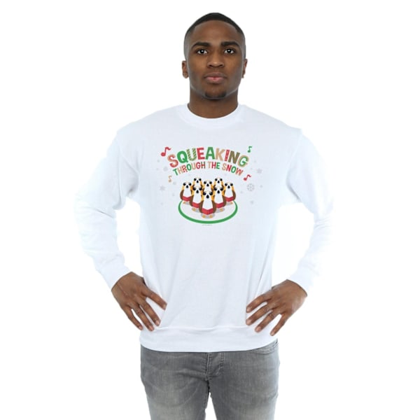 Star Wars Herr The Last Jedi Porgs Gnisslar Genom Snön S White 3XL