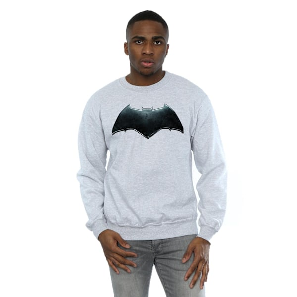 DC Comics Justice League Movie Batman Emblem Sweatshirt S Sports Grey S