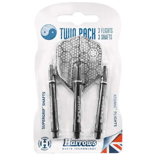 Harrows Twin Pack Dart Flights One Size Svart/Silver Black/Silver One Size