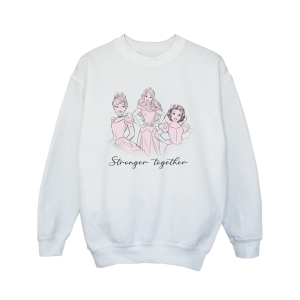 Disney Girls Princesses Stronger Together Sweatshirt 7-8 år White 7-8 Years