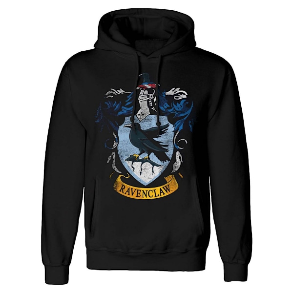 Harry Potter Unisex Vuxen Ravenclaw Distressed Hoodie S Svart Black S