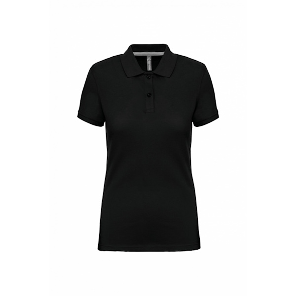 WK. Designed To Work Dam/Dam Piqué Antibakteriell Pikétröja Black 10 UK