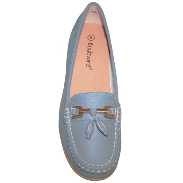 Boulevard Dam/Dam Action Läder Tofs Loafers 4 UK Baby Baby Blue 4 UK