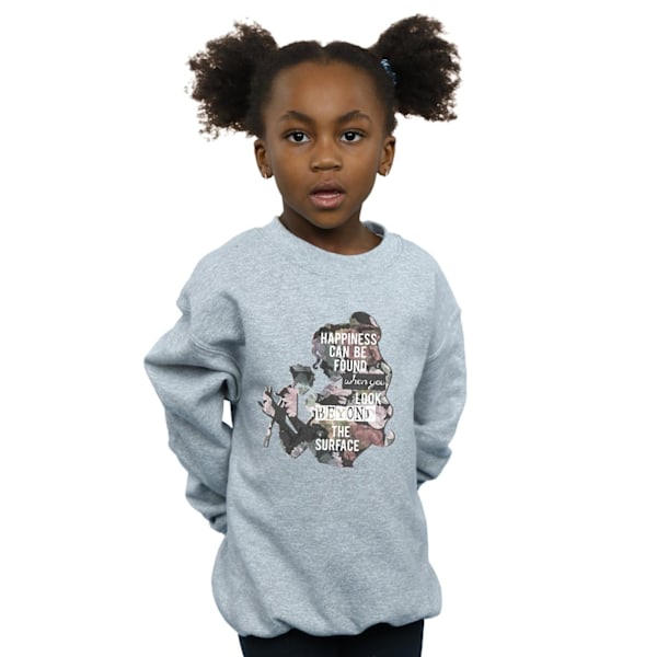 Disney Princess Girls Belle Happiness Sweatshirt 9-11 år Spo Sports Grey 9-11 Years