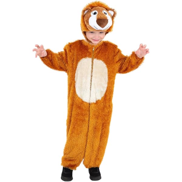 Smiffys Barn/Barn Lejon Kostym 4-6 År Brun/Vit Brown/White 4-6 Years