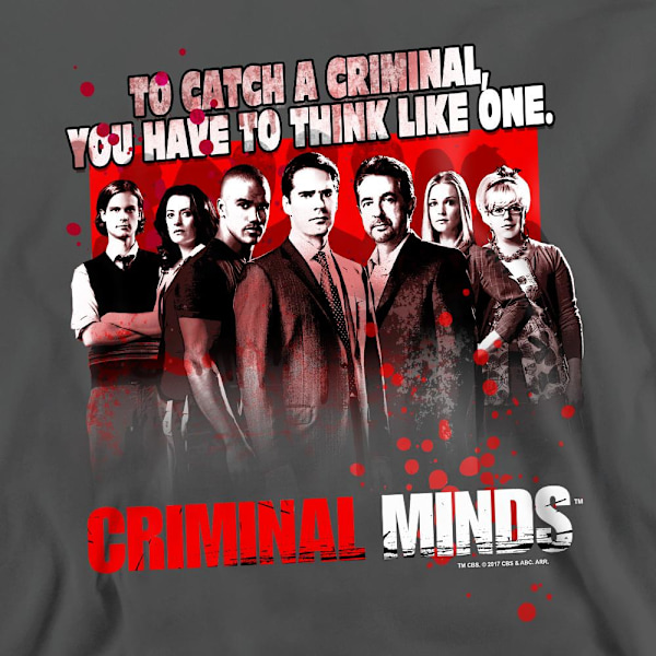 Criminal Minds Unisex Vuxen Think Like One Sweatshirt M Charcoa Charcoal M