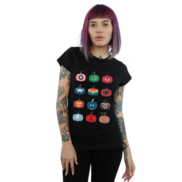 Marvel Womens/Ladies Avengers Pumpkin Icons Bomull T-Shirt M Svart Black M