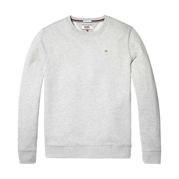 Tommy Jeans Herr Tröja med fleecefoder XS Gråmelerad Grey Heather XS