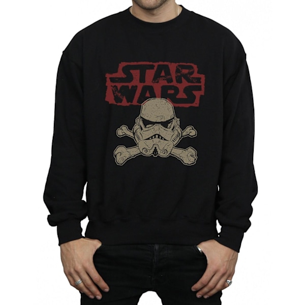 Star Wars Stormtrooper Skull Logo Sweatshirt XL Svart Black XL