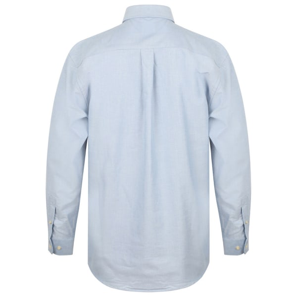 Henbury Herr Classic Oxford Långärmad formell skjorta S Blå Blue S