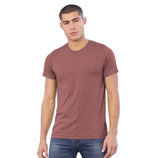 Canvas Triblend T-shirt med rund hals/kortärmad herr T-shirt X Purple Triblend XS