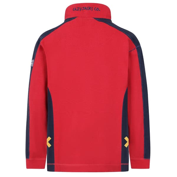 Lazy Jacks Herr Kontrastpanel Piqué Sweatshirt XL Röd Red XL