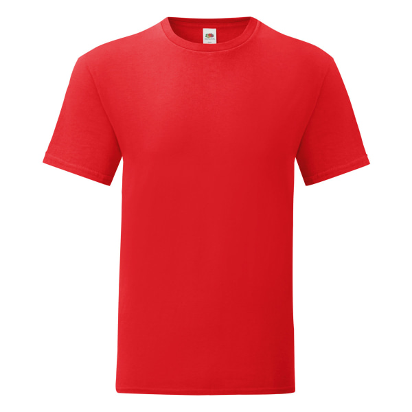Fruit Of The Loom Iconic T-shirt för män (5-pack) XL Röd Red XL