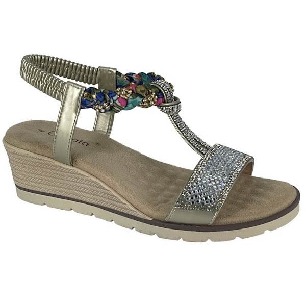 Cipriata Dam/Dam Gilda Jewel Sandaler 8 UK Guld Gold 8 UK