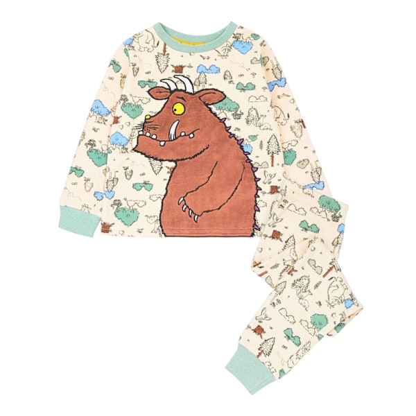 The Gruffalo Barnkläder/Barn Broderade Pyjamas Set 18-24 Månader Off White/Sea Green/Brown 18-24 Months