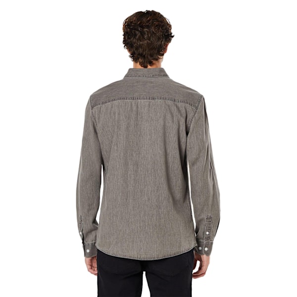 Burton Herr Denim Långärmad Skjorta XXL Ljusgrå Light Grey XXL