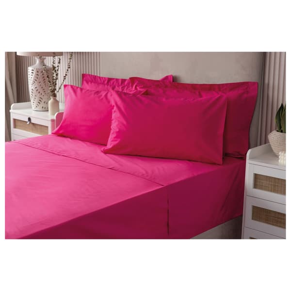 Belledorm Easycare Percale Platform Valance Kingsize Fuchsia Fuchsia Kingsize