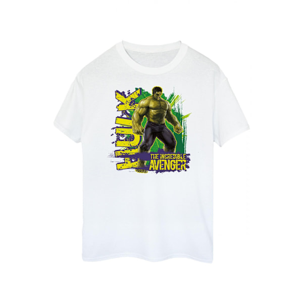 Hulk Dam/Damer Otrolig Avenger Pojkvän T-shirt M Vit White/Yellow M