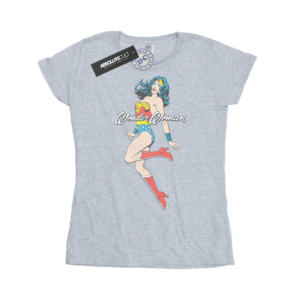 DC Comics Dam/Kvinnor Wonder Woman Jump Bomull T-shirt S Spor Sports Grey S