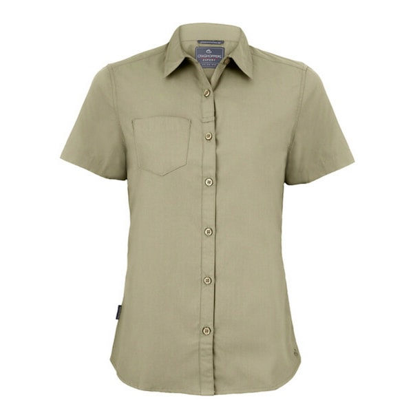 Craghoppers Womens/Ladies Expert Kiwi Kortärmad Skjorta 14 UK Pebble 14 UK