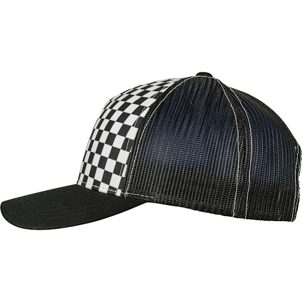 Flexfit by Yupoong Checkerboard Retro Trucker Cap One Size Blac Black/White One Size