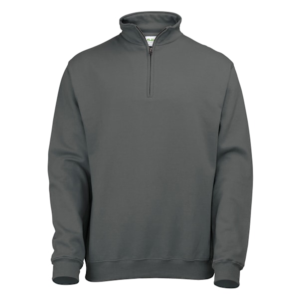 Awdis Sophomore bomullshals med dragkedja för män XXL Charcoal Charcoal XXL
