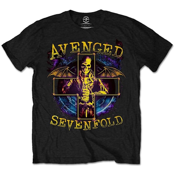 Avenged Sevenfold Unisex Adult Stellar Cotton T-Shirt S Svart Black S