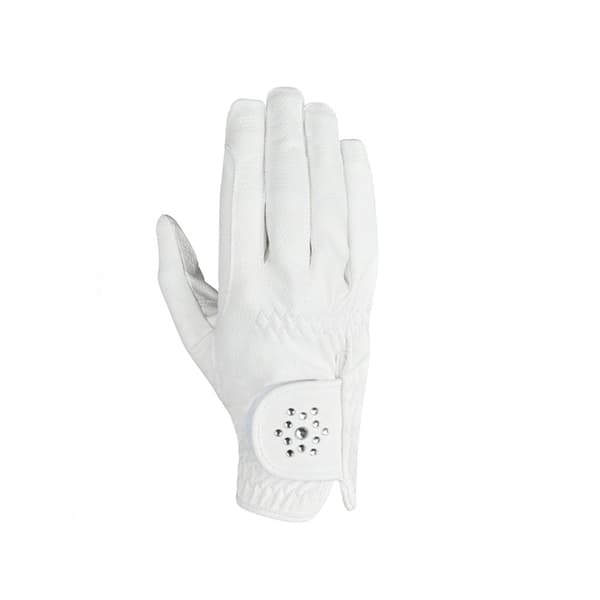 Dublin Unisex Vuxen Bling Vardags Ridhandskar 8 Vit White 8