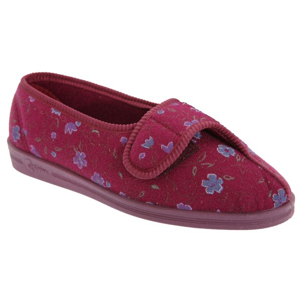 Comfylux Dam/Dam Diana Floral Tofflor 5 UK Wine Wine 5 UK